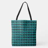 Verschillende lichtblauw, verschillende gestreepte tote bag (Voorkant)