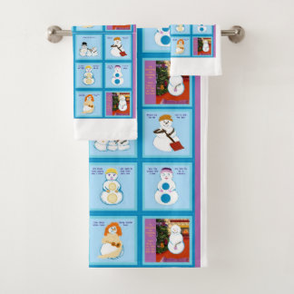 Verschillende lijnen voor verschillende sneeuwpop- bad handdoek