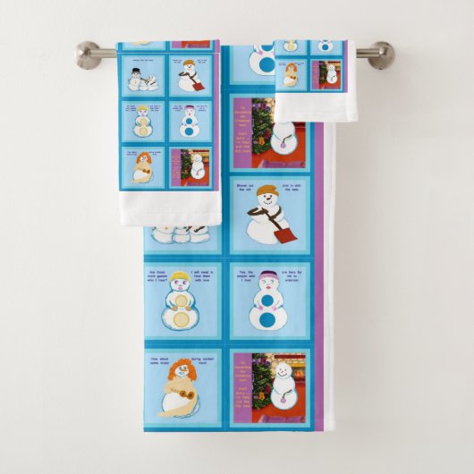 Verschillende lijnen voor verschillende sneeuwpop- bad handdoek (Insitu)