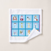 Verschillende lijnen voor verschillende sneeuwpop- bad handdoek (Wasdoekje)