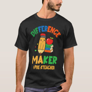 Verschillende maker #PrekTeacher Preschool T-shirt