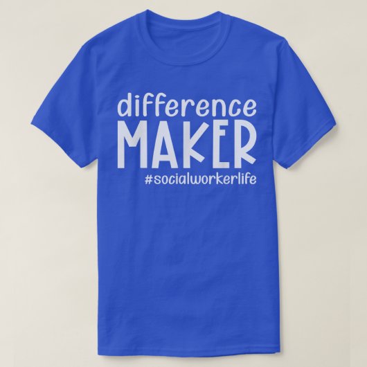 Verschillende makers van het sociale leven t-shirt (Design voorkant)