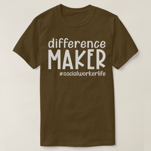 Verschillende makers van het sociale leven t-shirt (Design voorkant)