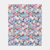 Verschillende marmerzeshoeken fleece deken (Voorkant)