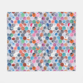 Verschillende marmerzeshoeken fleece deken (Voorkant (Horizontaal))