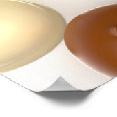 Verschillende marshmallows met chocolade poster (Hoek)