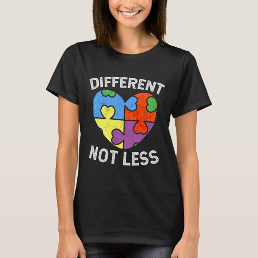 Verschillende niet minder bewustwording van autism t-shirt (Voorkant)