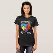Verschillende niet minder bewustwording van autism t-shirt (Voorkant volledig)