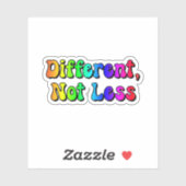 Verschillende, niet minder regenboog neurodiversit sticker (Vel)