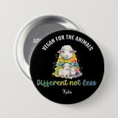 Verschillende niet minder veganistisch voor de die ronde button 7,6 cm (Voorkant /achterkant)