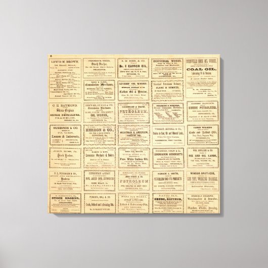 Verschillende oliereclame canvas afdruk (Voorkant)