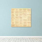 Verschillende oliereclame canvas afdruk (Insitu (Houten vloer))