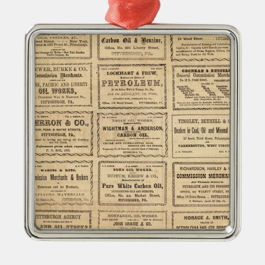 Verschillende oliereclame metalen ornament (Voorkant)