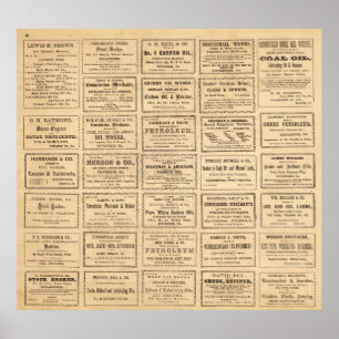 Verschillende oliereclame poster