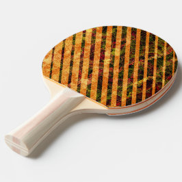 Verschillende oranje strepen, gekraste kleine vier tafeltennisbatje