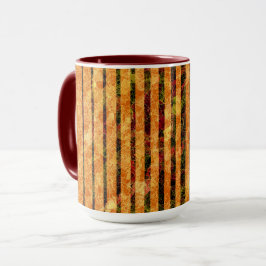 Verschillende oranje strepen, krassen kleine vierk mok