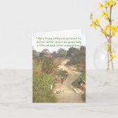 "Verschillende paden" / mensen die slingerend vuil Kaart (Gele Bloem)