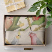 Verschillende paraketten, ontkoppeling tissuepapier (Geschenk)