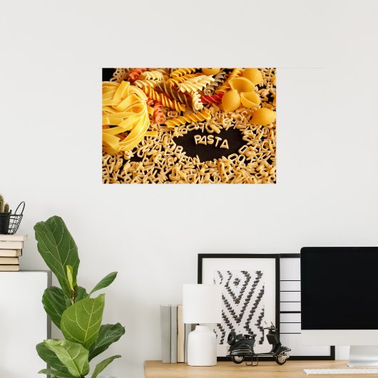 verschillende pasta-poster poster (Thuiskantoor)
