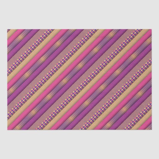 Verschillende patronen roze kleuren tissuepapier (Voorkant)