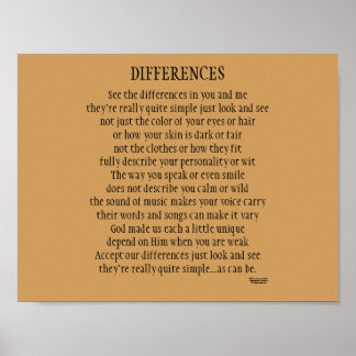 VERSCHILLENDE POEM POSTER