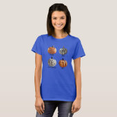 Verschillende pompoenvellen Giraffe, Zebra, luipaa T-shirt (Voorkant volledig)