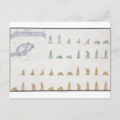 Verschillende posities van het lichaam tijdens het briefkaart (Voorkant)