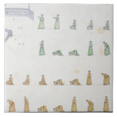 Verschillende posities van het lichaam tijdens het tegeltje (Voorkant)