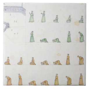 Verschillende posities van het lichaam tijdens het tegeltje