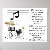 Verschillende quote - Thoreau quote art print (Voorkant)