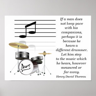 Verschillende quote - Thoreau quote art print