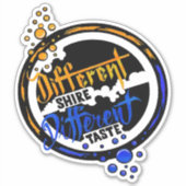 Verschillende smaak in shire sticker (Voorkant)