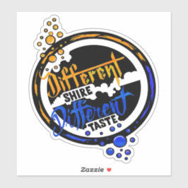 Verschillende smaak in shire sticker