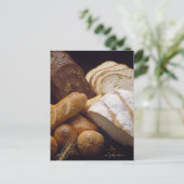 Verschillende soorten ambachtelijk brood briefkaart (Staand voorkant)
