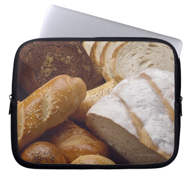 Verschillende soorten ambachtelijk brood laptop sleeve (Voorkant)