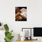 Verschillende soorten ambachtelijk brood poster (Thuiskantoor)