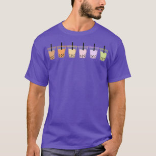 Verschillende soorten boba t-shirt