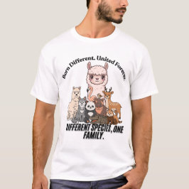 Verschillende Soorten Één Familie Dieren Kunst T-shirt