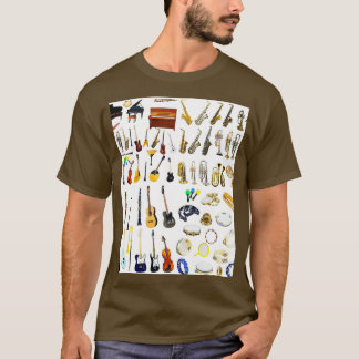 Verschillende soorten muziekinstrumenten Grafisch T-shirt