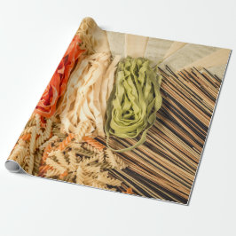 Verschillende soorten pasta's cadeaupapier