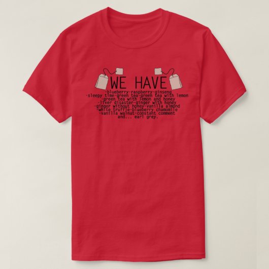 Verschillende soorten thee t-shirt (Design voorkant)