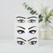 Verschillende soorten vrouwelijke ogen briefkaart (Staand voorkant)