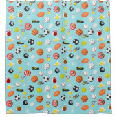 Verschillende sportelementen hebben kleurrijk patr douchegordijn (Voorkant)