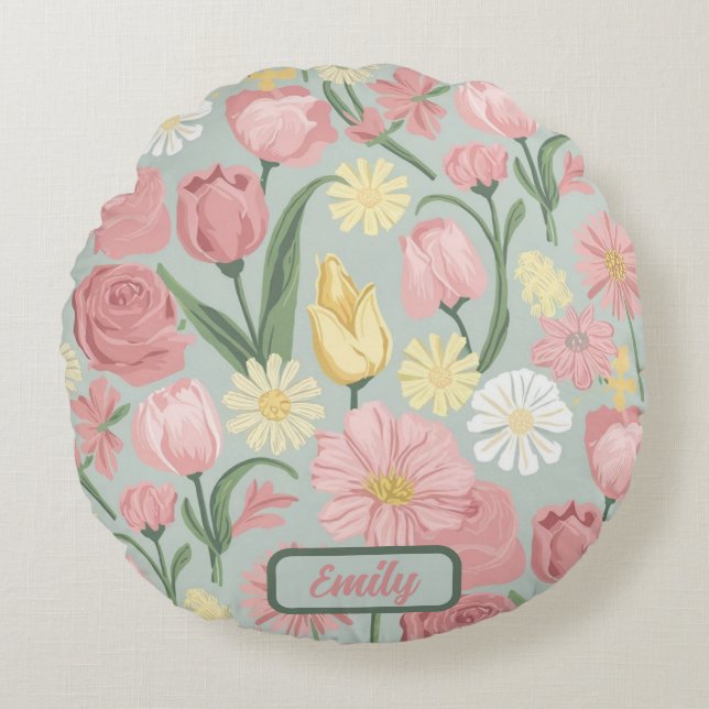  verschillende stadia van bloei rond kussen (Voorkant)