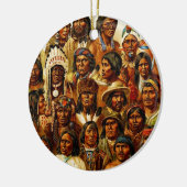 Verschillende stammen van Indiaanse collage Keramisch Ornament (Links)