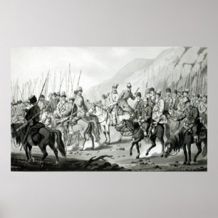 Verschillende stammen van Russische kozakken Poster