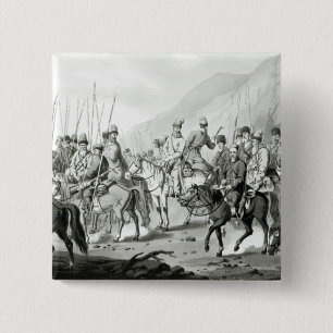 Verschillende stammen van Russische kozakken Vierkante Button 5,1 Cm