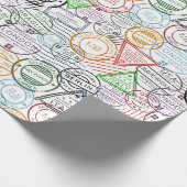 Verschillende steden nemen het patroon van de post cadeaupapier (Hoek)