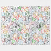 Verschillende steden nemen het patroon van de post fleece deken (Voorkant (Horizontaal))