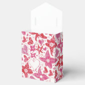 Verschillende stijl van bloem & harten patroon bedankdoosjes (Geopend)